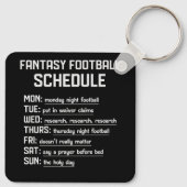ファンタジーサッカースケジュールナイトフットボールお気に入りの キーホルダー (裏面)
