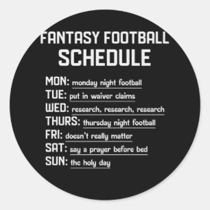 ファンタジーサッカースケジュールナイトフットボールお気に入りの ラウンドシール