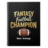 ファンタジーサッカーチャンピオンがプロのように優位に立つ ノートブック (正面)