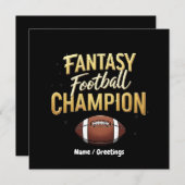 ファンタジーサッカーチャンピオンがプロのように優位に立つ 招待状 (正面/裏面)