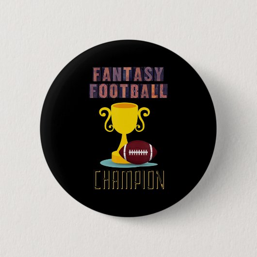 ファンタジーサッカーチャンピオントロフィー勝者 缶バッジ (正面)