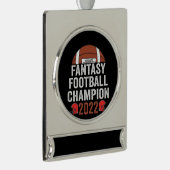 ファンタジーサッカーチャンピオン2022サッカー愛好家 シルバープレートバナーオーナメント (右)