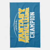 ファンタジーサッカーチャンピオン – 青と黄色の金ゴールド キッチンタオル (縦)