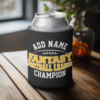 ファンタジーサッカーチャンピオン – 黒と黄色の金ゴールド 缶クーラー