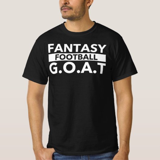 ファンタジーサッカーヤギ – チャンピオンリーおもしろいグドラフ Tシャツ (正面)