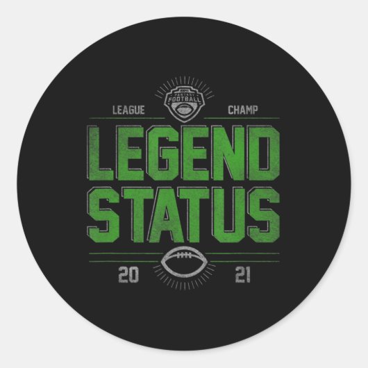 ファンタジーサッカーリーグのチャンピレジェンドステータス ラウンドシール (正面)