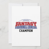 ファンタジーサッカーリーグ荷車を引くパーティー 招待状 (裏面)