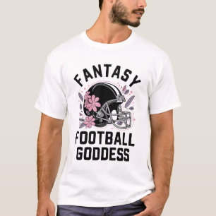 ファンタジーサッカー女神スポーツリーグ荷車を引く Tシャツ