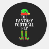 ファンタジーサッカー小妖精や小人アパレルメンズボーイキッドクリスマス ラウンドシール (正面)