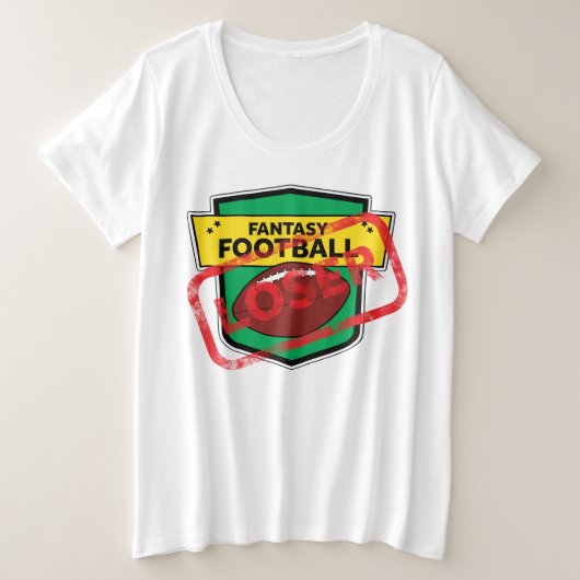 ファンタジーサッカー敗者の罰 プラスサイズTシャツ (デザイン正面)
