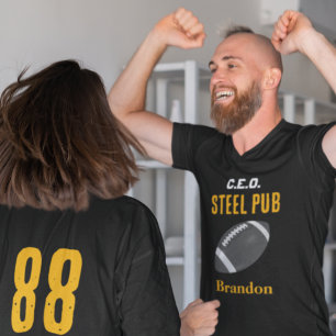 ファンタジーサッカー/バックヤードバー金ゴールドのカスタマイズ Tシャツ