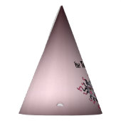 ファンタジーサンかわいらし顔スクロールされたピンクのブラックレイ パーティーハット (左)