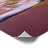 ファンタジーサンセットオーバーセレーヌレイク3Dパステルウォール ポスター (角)