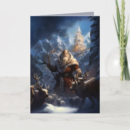 ファンタジーサンタオールドニッククリスマスカード サンキューカード