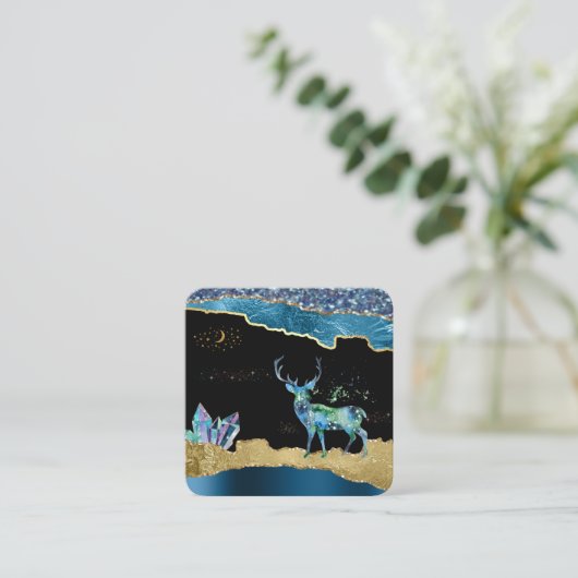 *～*ファンタジーシェナ金ゴールドグリッター スクエア名刺 (スタンド正面)