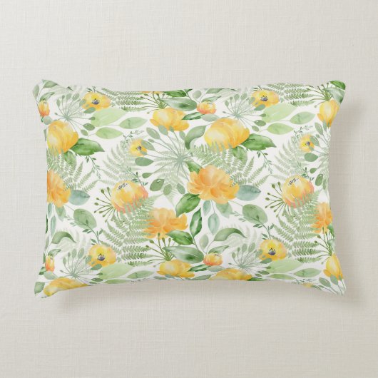 ファンタジーシダとフローラレモンイ アクセントクッション (正面)