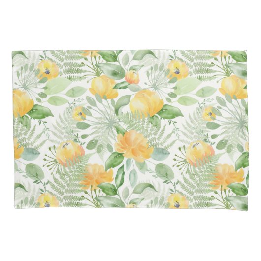 ファンタジーシダとフローラレモンイ 枕カバー (正面)