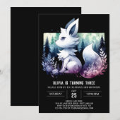 ファンタジーシンプルウルフ誕生日 招待状 (正面/裏面)