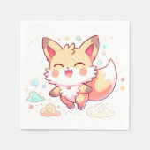 ファンタジーシンプルキツネベビーシャワー スタンダードカクテルナプキン (正面)