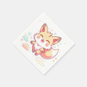 ファンタジーシンプルキツネベビーシャワー スタンダードカクテルナプキン (角)