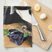 ファンタジージャズブルースミュージシャンアートキッチンタオル キッチンタオル (四つ折り)