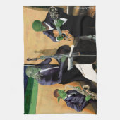 ファンタジージャズブルースミュージシャンアートキッチンタオル キッチンタオル (縦)