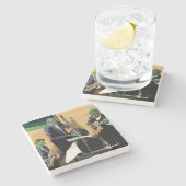 ファンタジージャズブルースミュージシャンズアートストーンコースター ストーンコースター (横)