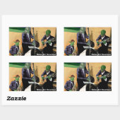 ファンタジージャズブルースミュージシャンミュージックアートステッカー 長方形シール (シート)