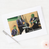 ファンタジージャズブルースミュージシャンミュージックアートステッカー 長方形シール (封筒)