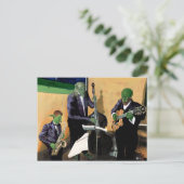 ファンタジージャズブルースミュージシャン音楽アートはがき ポストカード (スタンド正面)