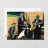 ファンタジージャズブルースミュージシャン音楽アートはがき ポストカード (正面/裏面)