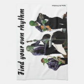 ファンタジージャズミュージシャンミュージックアートキッチンタオル キッチンタオル (縦)