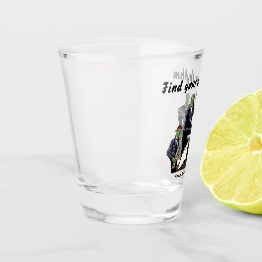 ファンタジージャズミュージシャンミュージックアートショットグラス ショットグラス (左)