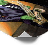 ファンタジージャズミュージシャンミュージックウォールアートプリント ポスター (角)