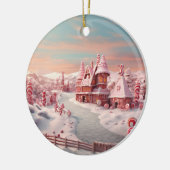 ファンタジージンジャーブレッドハウスキャンディ4 セラミックオーナメント (左)