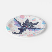 ファンタジースウィートドラゴンベビーシャワー ペーパープレート (アングル)