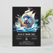 ファンタジースウィートパイレーツ誕生日 招待状 (スタンド正面)