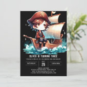 ファンタジースウィートパイレーツ誕生日 招待状 (スタンド正面)