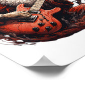 ファンタジースカルスケルトン遊サンタズギターウッズ ポスター (角)