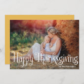 ファンタジースクリプトHappy Thanxsgivingフォトカード シーズンカード (正面/裏面)