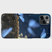 ファンタジースタイル蝶とキノコ iPhoneケース (裏面横)
