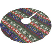 ファンタジースタイル醜いセーター柄ブラシ付きポリエス ブラッシュドポリエステルツリースカート (アングル)