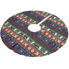 ファンタジースタイル醜いセーター柄ブラシ付きポリエス ブラッシュドポリエステルツリースカート