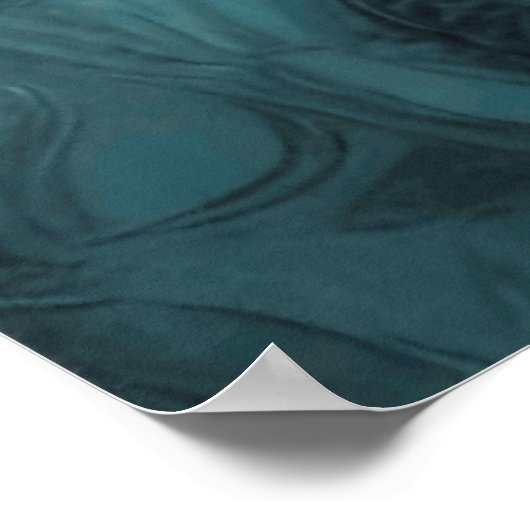 ファンタジースチームパンクオレンジバタフライアクアウォーターカラー ポスター (角)