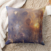 ファンタジースチームパンクヴィンテージ熱気球 クッション (ブランケット)