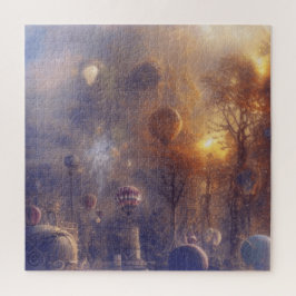 ファンタジースチームパンクヴィンテージ熱気球 ジグソーパズル