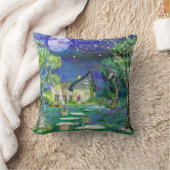 ファンタジーストーリーブックフェアリーランドスケープイメージ クッション (ブランケット)