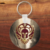 ファンタジースパルタン戦士ギリシャの金属キーチェーン キーホルダー (正面)