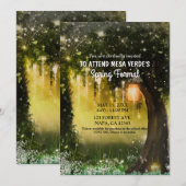 ファンタジースパークル魔法の緑の森のプロム 招待状 (正面/裏面)