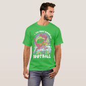 ファンタジースポーツが苦手なアスリート 恐竜 楽しい Tシャツ (正面フル)